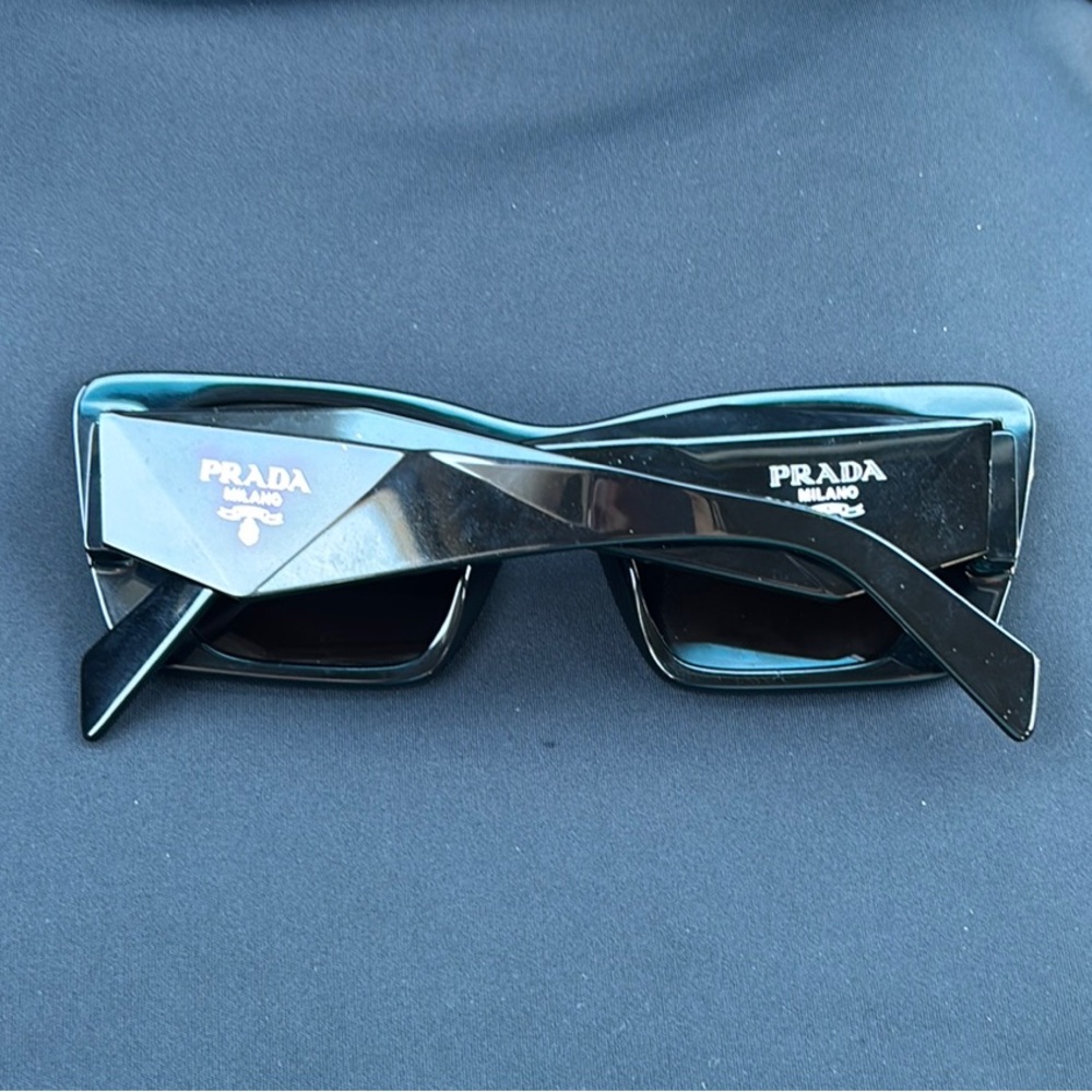 Black Prada Rectangular Sunglasses - image 3